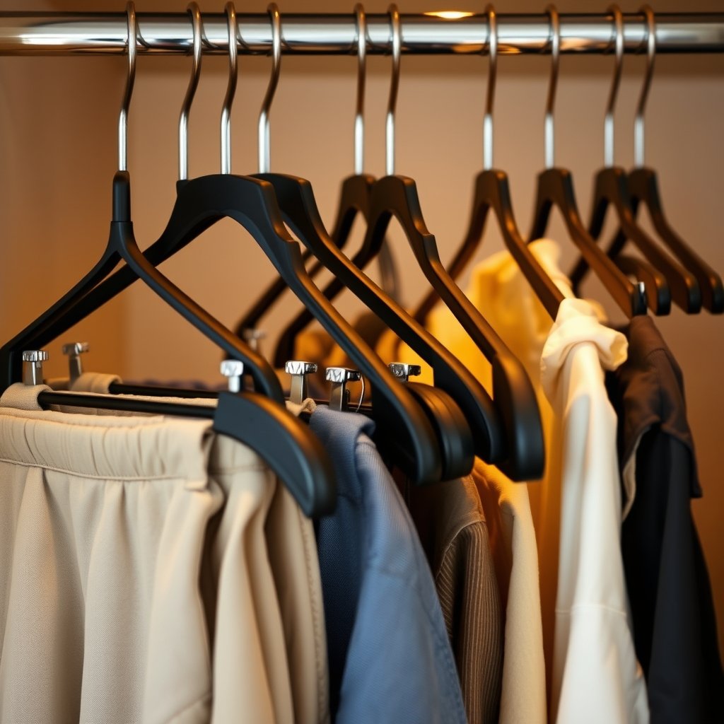 pants hangers in action