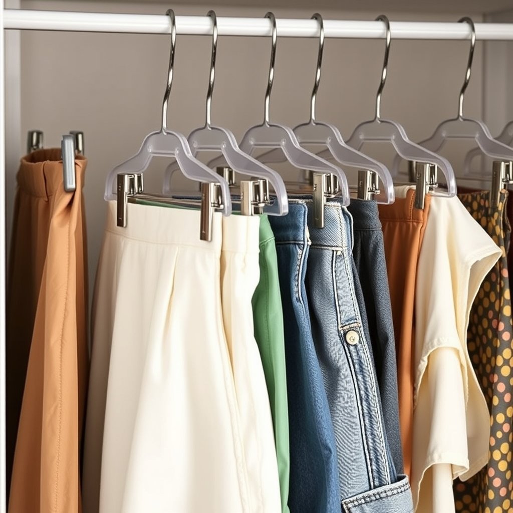 pants hangers in action