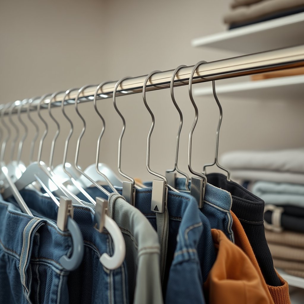pants hangers in action