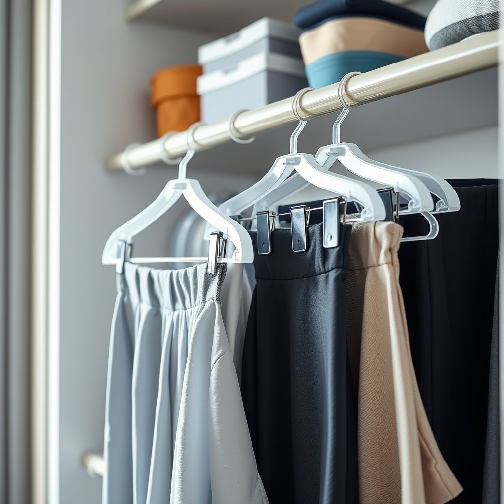 pants hangers in action